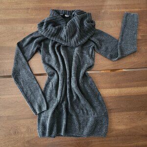 Cozy Heather Gray Cowl Neck Sweater